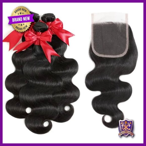 12A Brazilian Virgin Human Hair Bundles with 4x4 HD Lace Closure main image 2